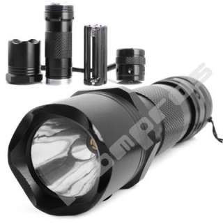 black 5w led torch flashlight lamp light camping hunting fishing 
