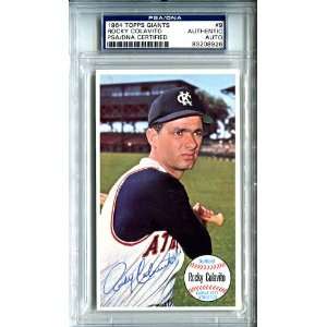  Rocky Colavito Autographed 1964 Topps Giants Card Sports 