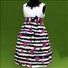 6081 Black White Hotpink Party Floral Party Event Flower Girls Dress 5 