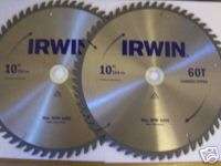 10 IRWIN Circular Table Miter Saw Blades Carbide 60T  