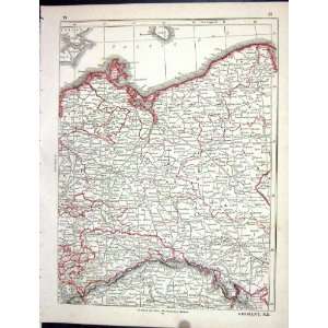   Map 1853 North East Germany Berlin Prussia Dresden