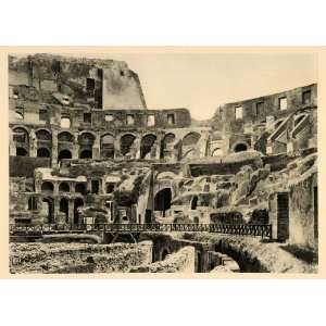  1927 Rome Roman Colosseum Interior Ruins Architecture 