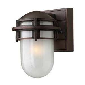   Outdoor Wall Light in Victorian Bronze with Clear Sandblasted glass