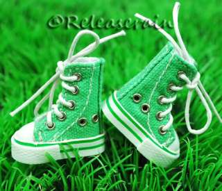 Blythe Shoes MICRO HIGH TOP Canvas Sneakers Boots Green  