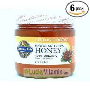 Garden of Life Living Foods Honey, Hawaiian Lehua, 100% Organic, 16 