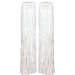   Rayon Fringe Earrings, Channeling Lv In White Cora Hysinger Jewelry