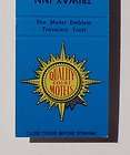 1970s Matchbook Quality Court Triway Inn Kentland IN MB