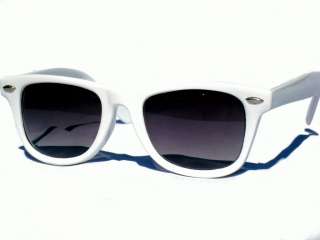 White Wayfarer Fashion Vintage Mens Womens Sunglasses  