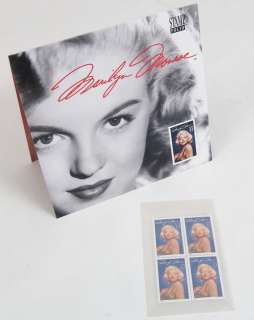 Rare 1995 USPS Marilyn Monroe Stamp Folio with 4 Stamps  