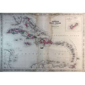  Johnson Map of the West Indies (1869): Office Products