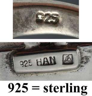 Sterling Marcasite Floral Locket Pendant & Ring Sz 7.5  