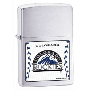  Zippo Colorado Rockies Brushed Chrome Lighter Kitchen 