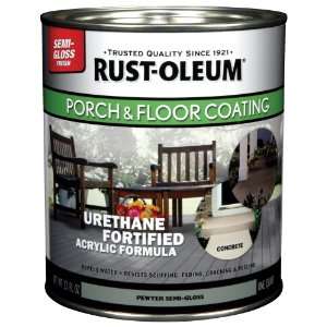  Rust Oleum 244164 Porch Floor Paint, Pewter Semi Gloss, 1 