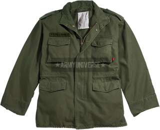 Olive Drab Vintage Military M 65 Field Jacket  