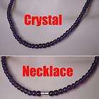 6mm crystal necklace faceted beads quart purple 7577 