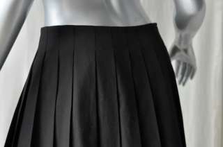 ANNA MOLINARI Black+White Pleated Mini School Skirt 40  