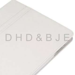 New iPad 2 Magnetic Leather Case Smart Cover With Stand White + Free 