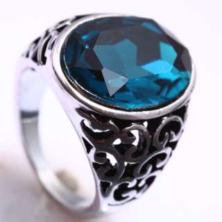 Silver Plated Woman Finger Ring Faceted CZ SZ 9 Fashion  