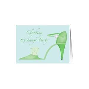  Swanky Green Shoe Clothing Exchange Party Card Health 