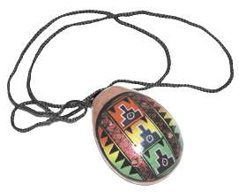 Mini Ocarina Necklace Whistles Twelve Pack Geometric Peru Wholesale 
