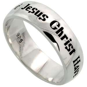   Jesus Christ Have Mercy on Me Ring Band, 1/4 in. (6.5mm) wide , size