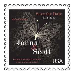  100 Postage Stamp Save the Date Wedding Magnets