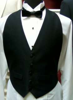 Boys black half back (backless) vest & tie V100 879  