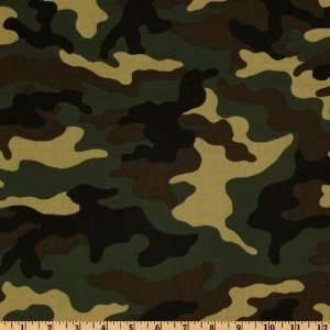  44 Wide Camo Green Fabric By The Yard: Arts, Crafts 