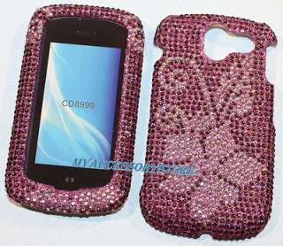 Verizon Pantech Crux CDM 8999 Flowers Rhinestones Glitter Bling Phone 