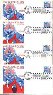 1989 BUSH QUAYLE inaugural 4 diff cities CACHET COVERS  