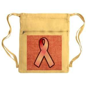   Bag Sack Pack Yellow Breast Cancer Pink Ribbon 