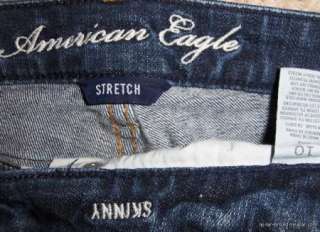 AMERICAN EAGLE STRETCH SKINNY JEANS WOMENS 10 LONG TALL  