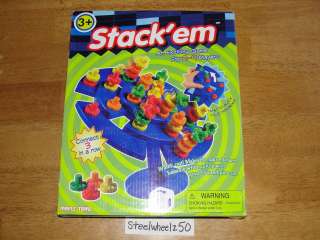Stack Em Board Game Maple Toys Topple Balancing RARE  