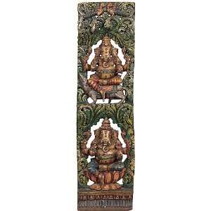   in Floral Arch   South Indian Temple Wood Carving: Home & Kitchen