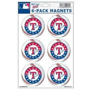 MLB Texas Rangers Magnet Set   6pk: Kitchen & Dining