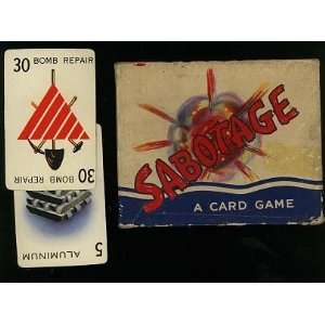  Vintage Sabotage Card Game (Two compartment box) A.J 