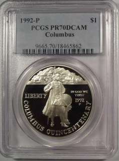 1992 Columbus Commemorative Dollar   PCGS PR70 DCAM ★  