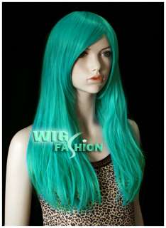 New Long Fashion Turquoise Wavy Hair Wigs ML97  