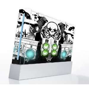 Nintendo Wii Skin Decal Sticker   DJ Skull