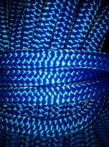 double braid Nylon premium ROPE blue 47ft. Great rope, cord NEW 