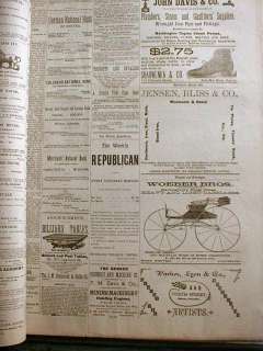 1881 Denver COLORADO newspaper Wild West Era of Wyatt Earp DOC 