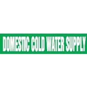 DOMESTIC COLD WATER SUPPLY   Cling Tite Pipe Markers 
