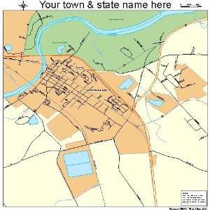  Street & Road Map of Pocomoke City, Maryland MD   Printed 