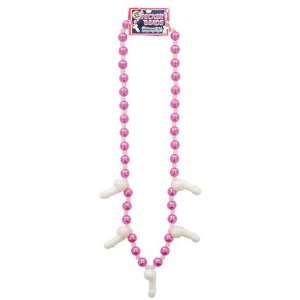   pecker beads necklace, glow in dark
