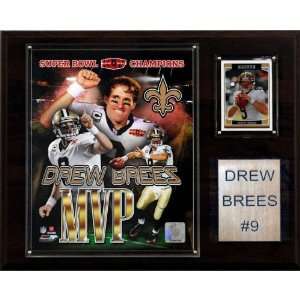   Drew Brees New Orleans Saints Super Bowl MVP Plaque: Home & Kitchen