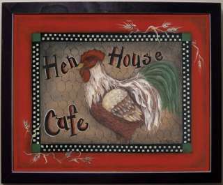 Hen House Cafe Sign Country Primitive Framed  