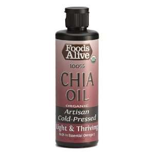 Foods Alive Organic Chia Seed Oil, 8 Ounce:  Grocery 