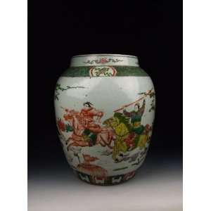  one Five colored Porcelain Pot, Chinese Antique Porcelain 