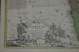NORTH AFRICA ABYSSINIA CONGO SOUTH AFRICA MADAGASCAR MAP HOMANN 1732 