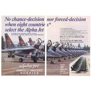   Breguet Dornier Alpha Jet Aircraft 2 Page Print Ad